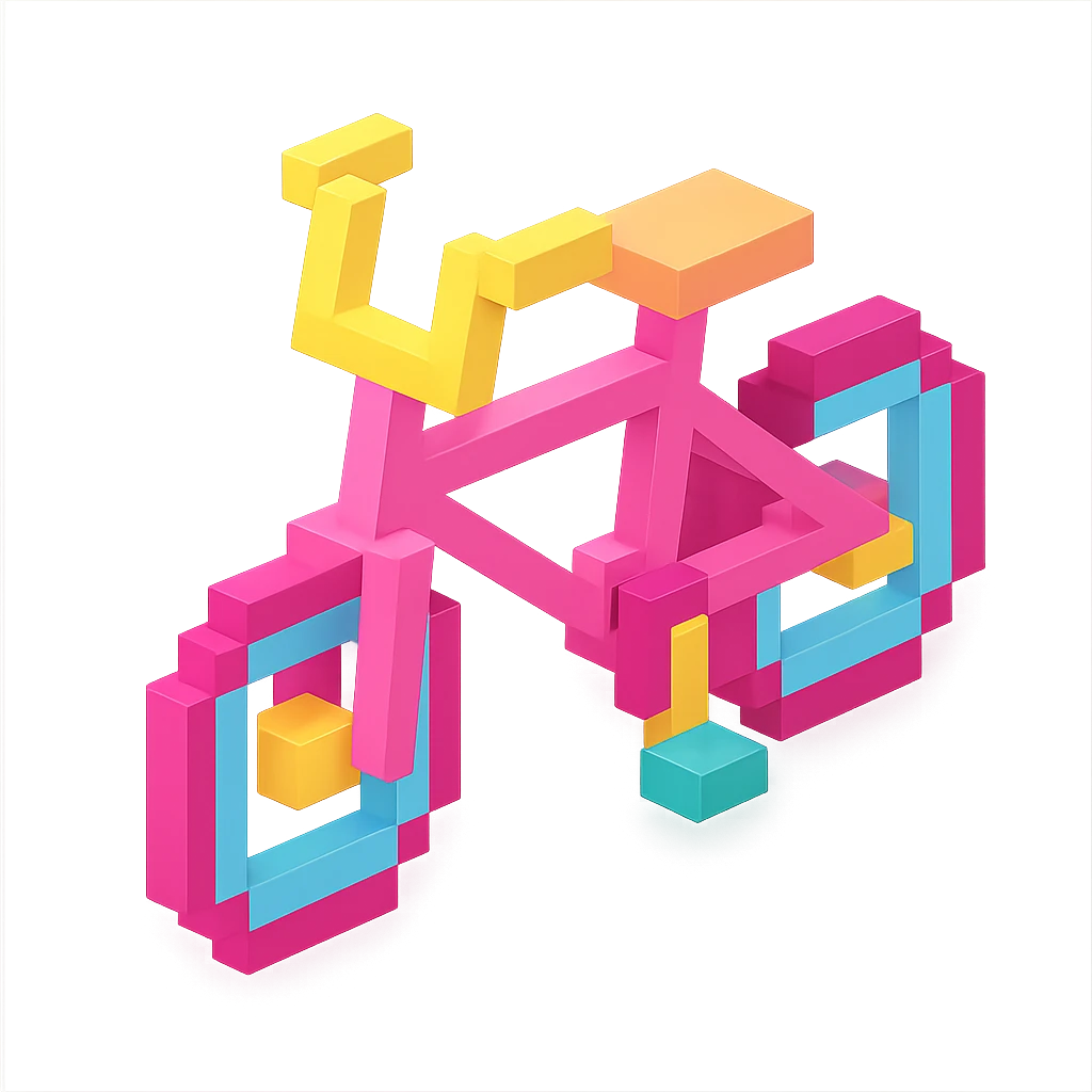 розовый велосипед BMX, no background emoji