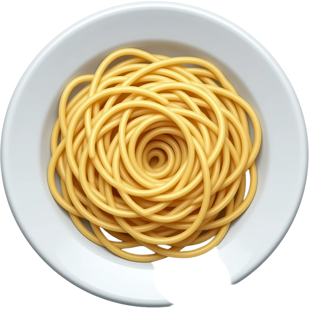 Spaghetti on a plate side emoji