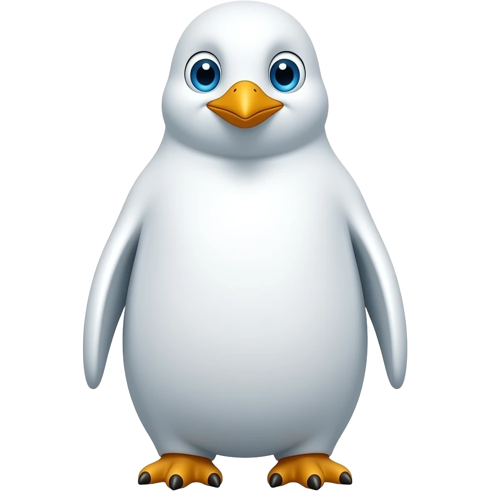 Albino penguin emoji