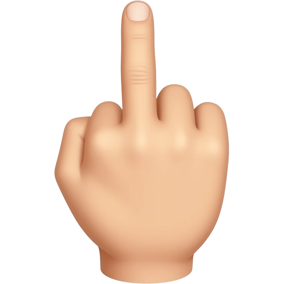 Flip the middle finger emoji