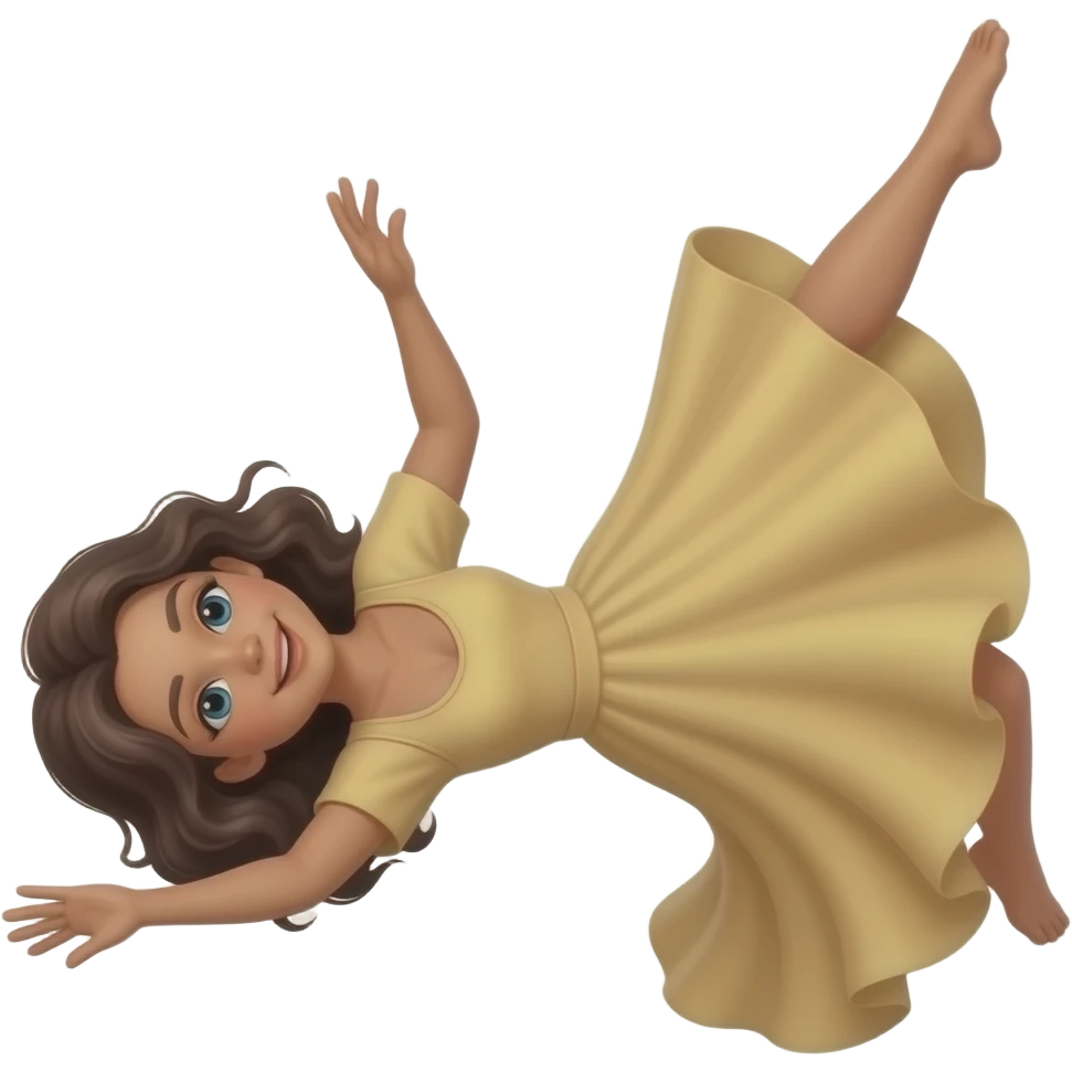 brown woman falling emoji