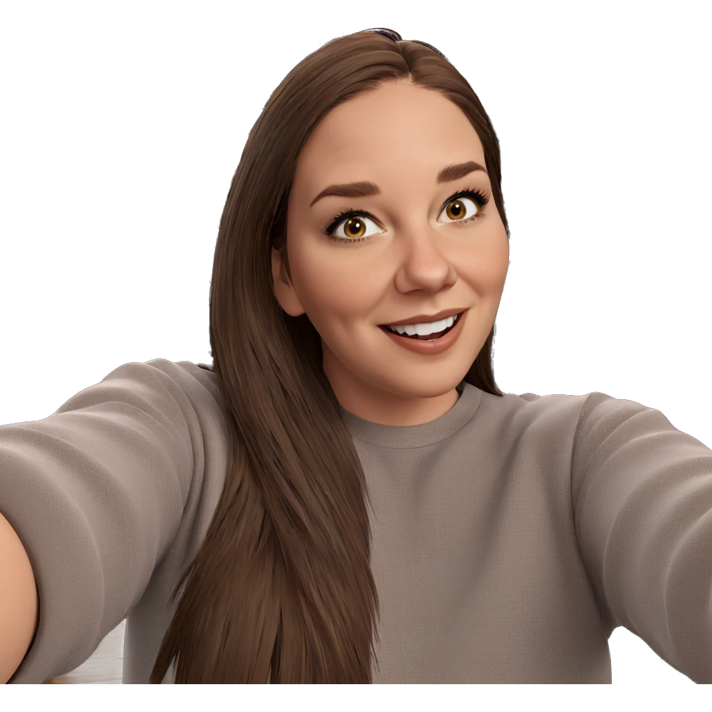 smiling girl with brown hair emoji