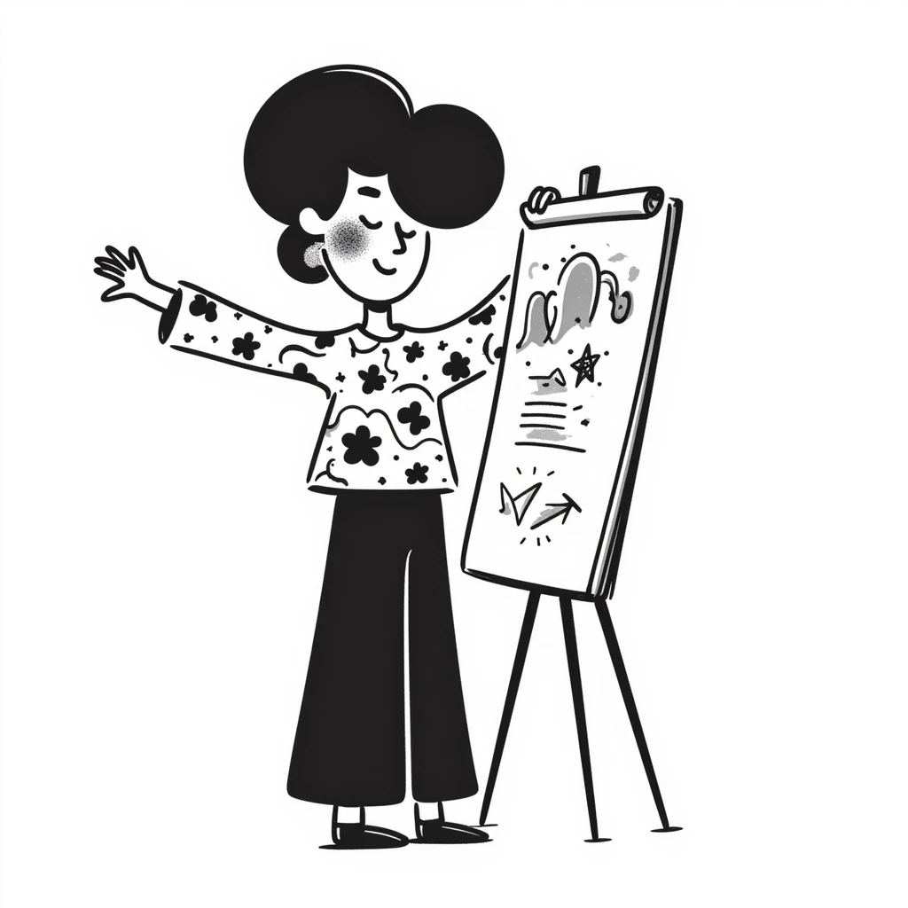 The Passionate Creator as a vibrant character emoji