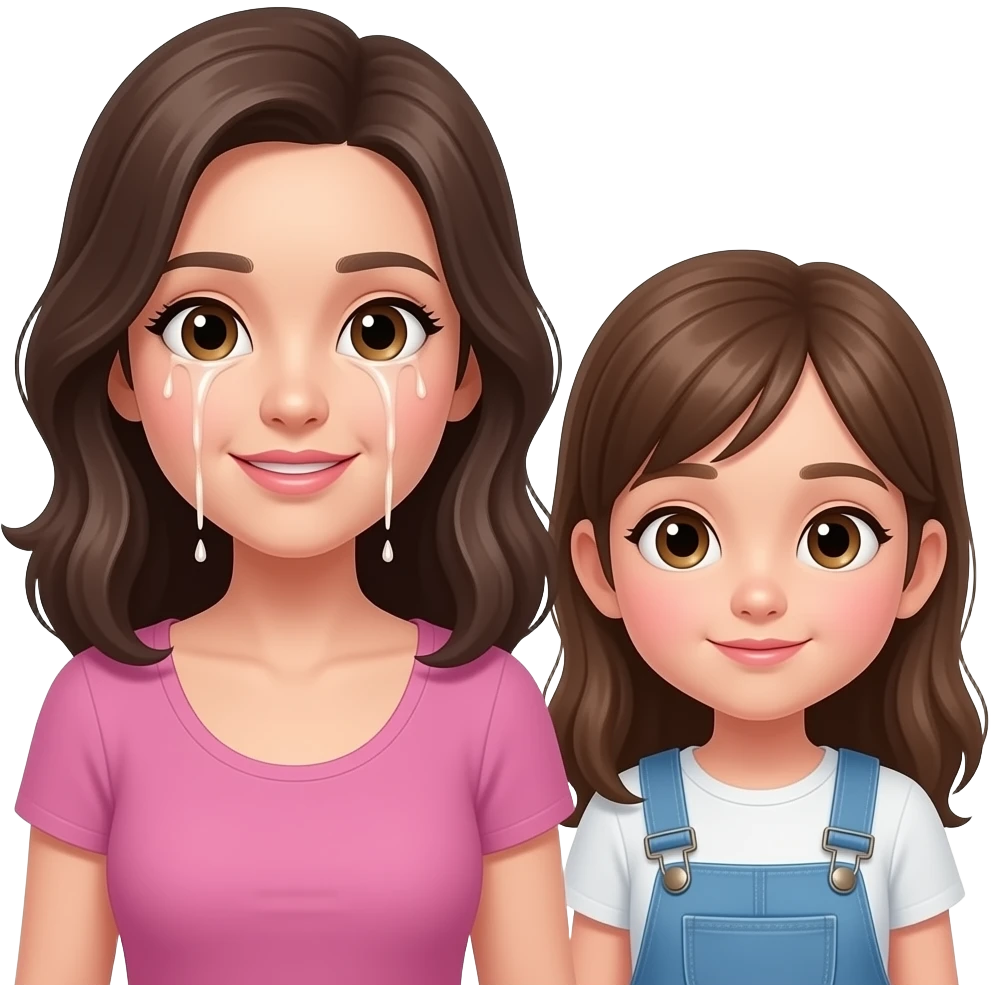 Mom has cum dripping from face, teen daughter beside her emoji