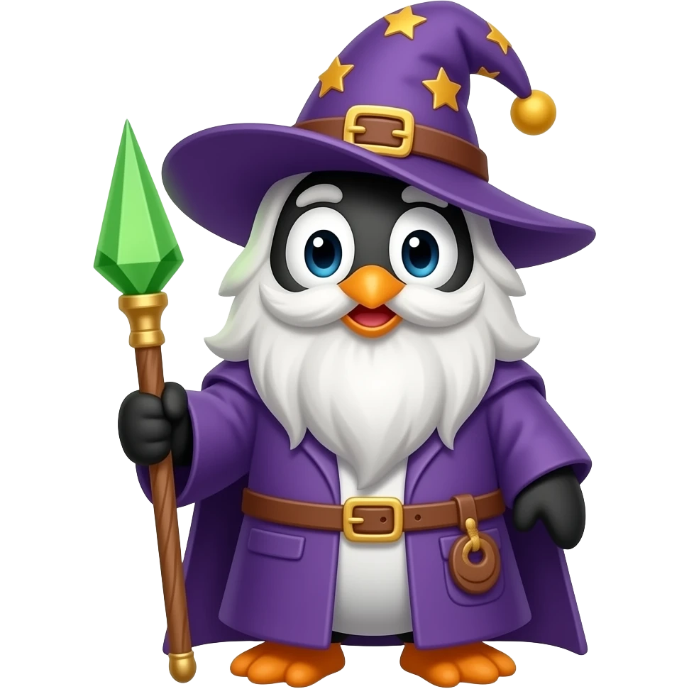 Penguin Wizard emoji