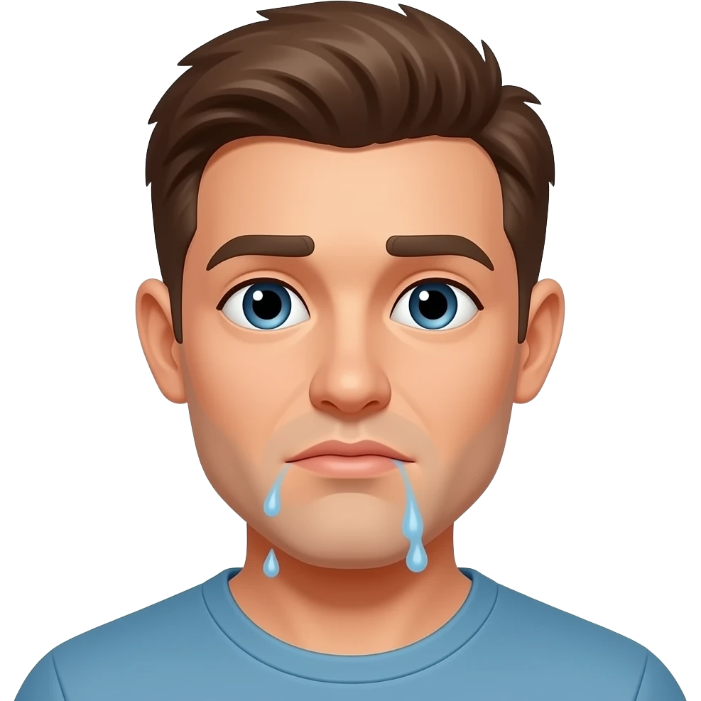A guy getting spit on emoji