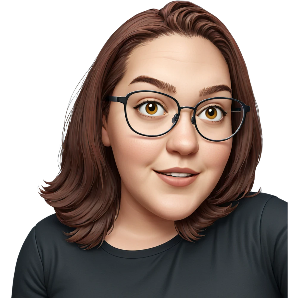 smiling girl in black shirt emoji