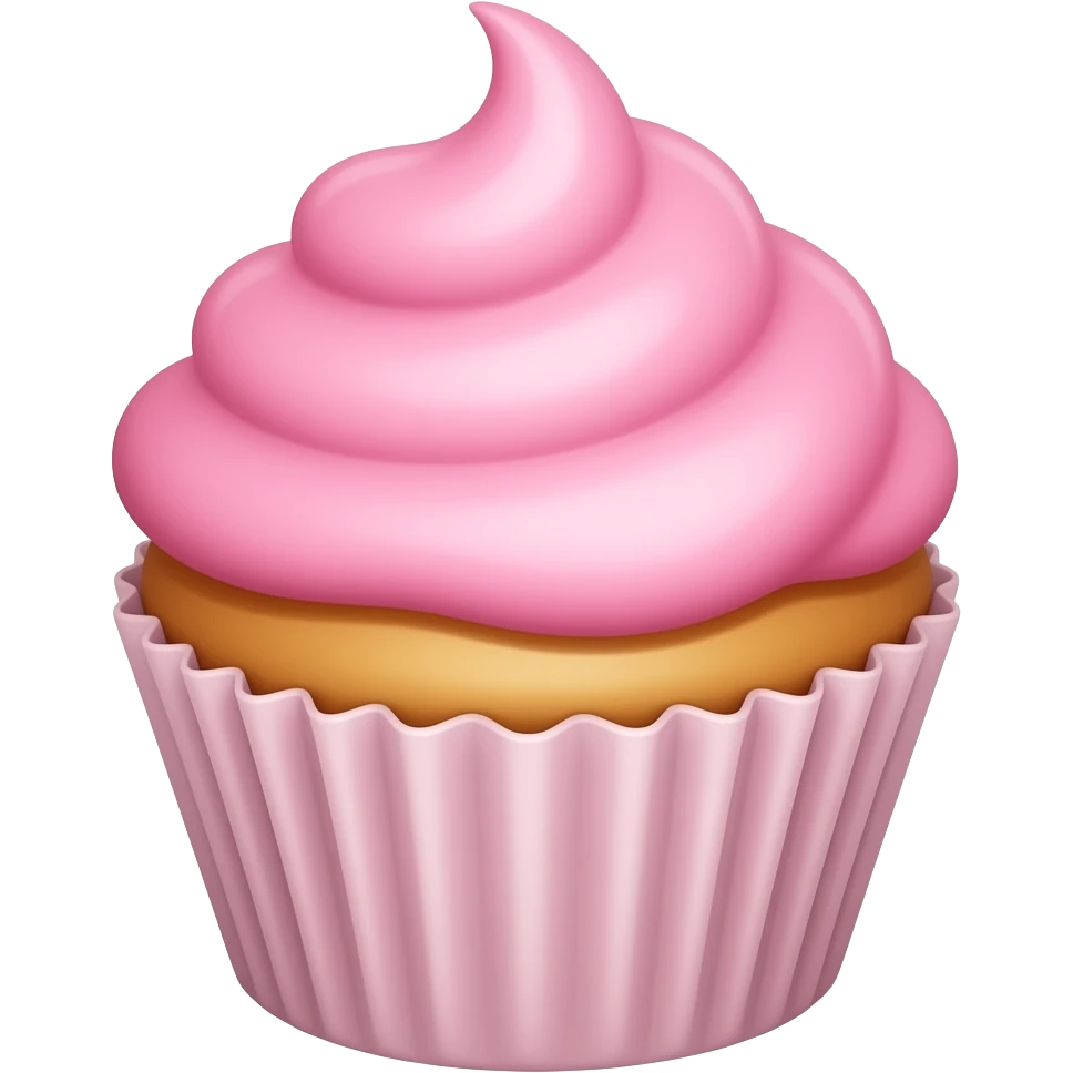 Cupcake with pink icing emoji