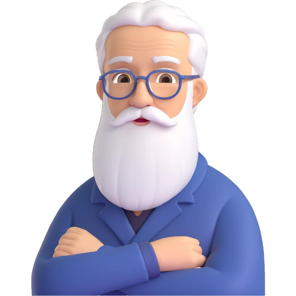 grandfather with a white beard emoji