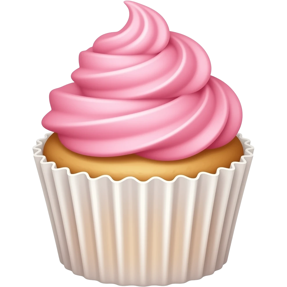 Cupcake with pink icing emoji