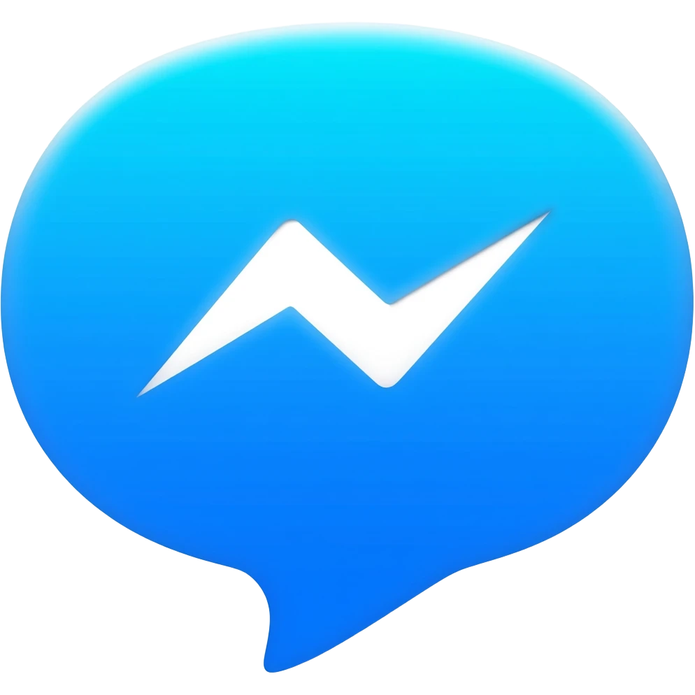 White facebook messenger  emoji