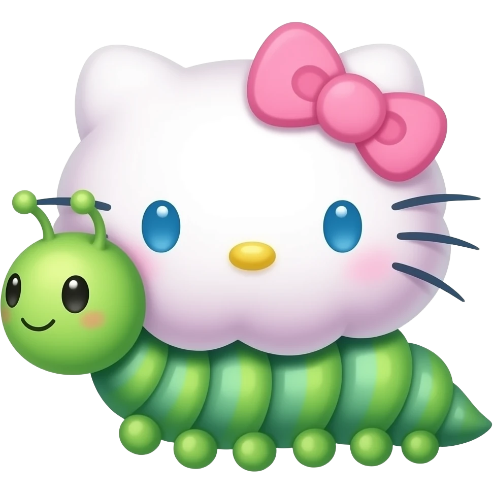 cotton candy the Caterpillar sanrio emoji