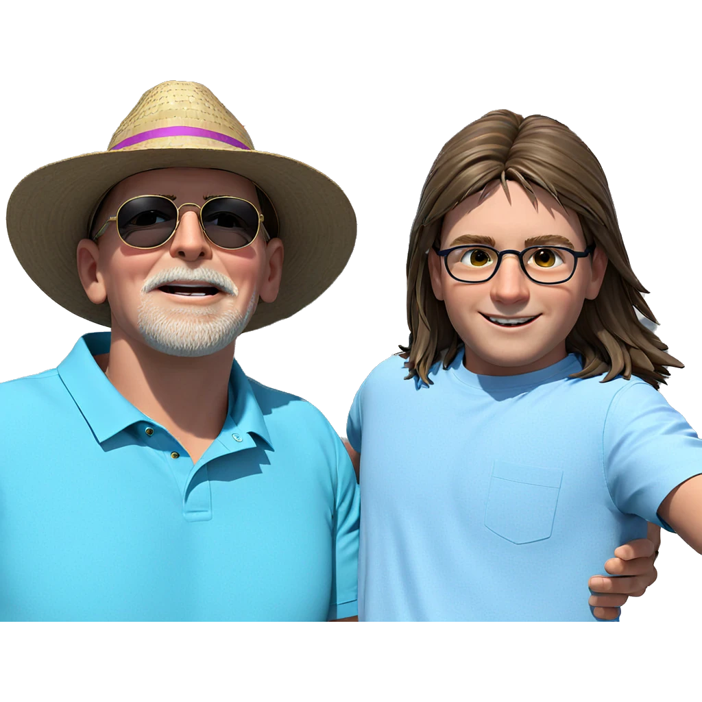 boys with sunglasses and smiles emoji