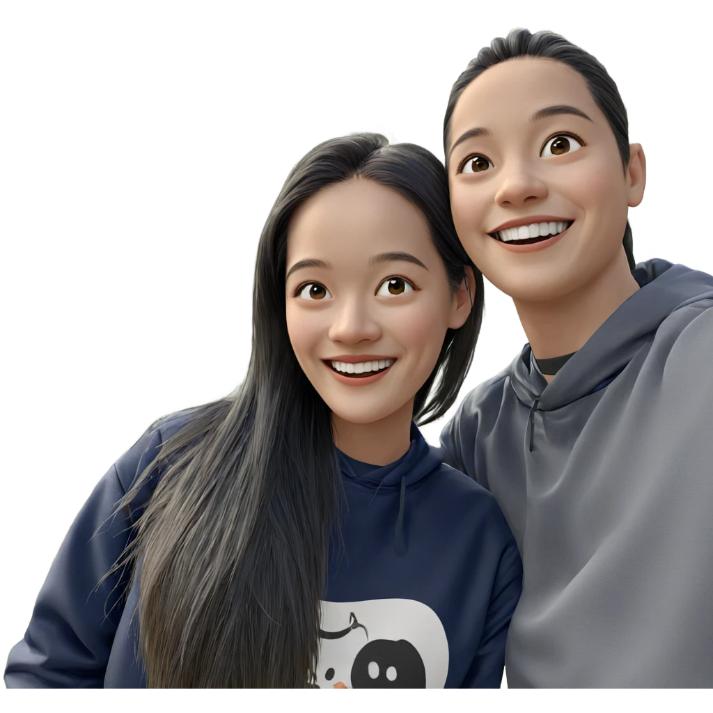 smiling girl outdoors by tree emoji