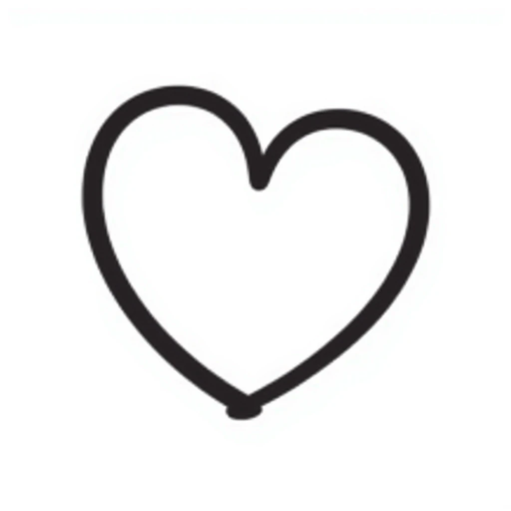 heart, hand drawn doodle style emoji