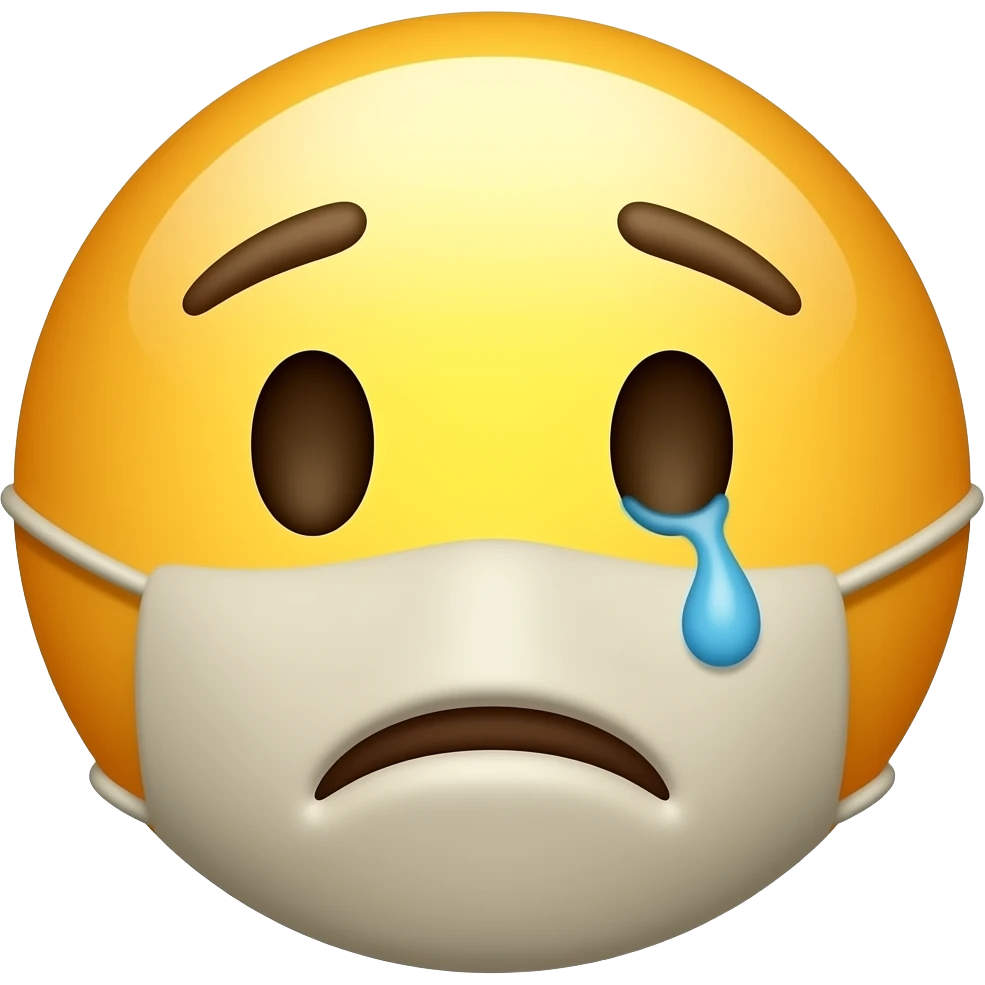 Fake smile Inspired by the song "Happy Face," the happy face takes off its mask and reveals its sadness. emoji