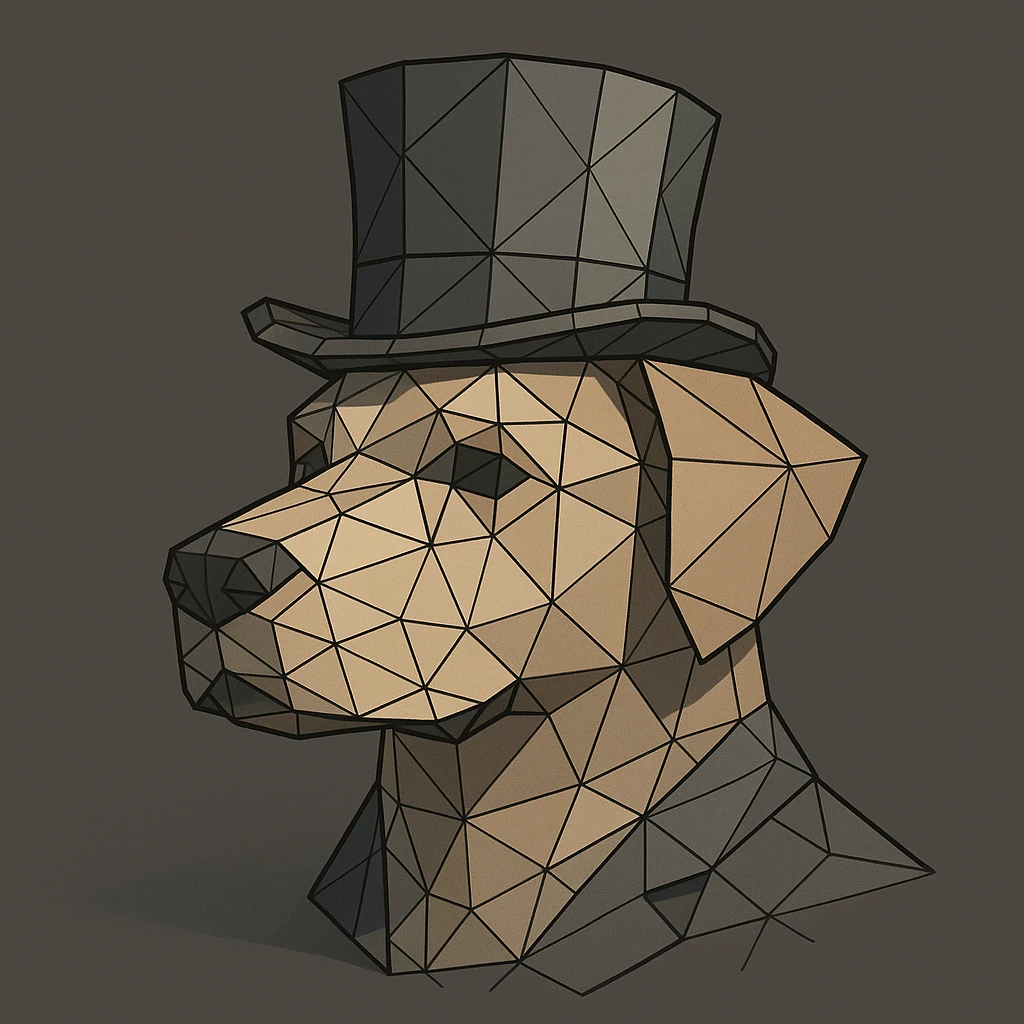 dog with tophat emoji