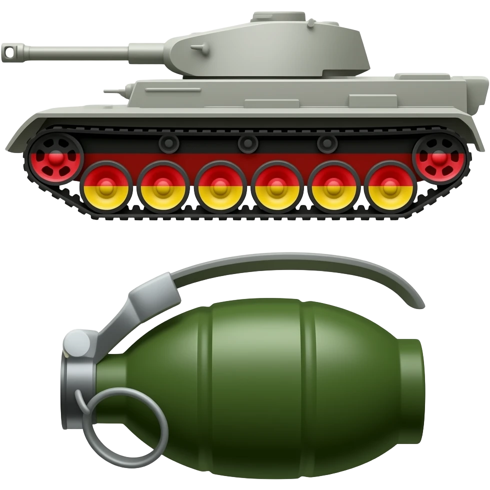 german tank + grenade emoji
