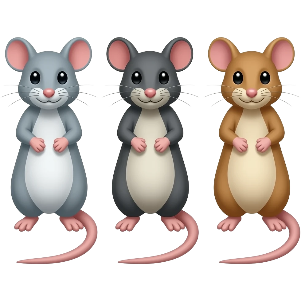 3 mice emoji