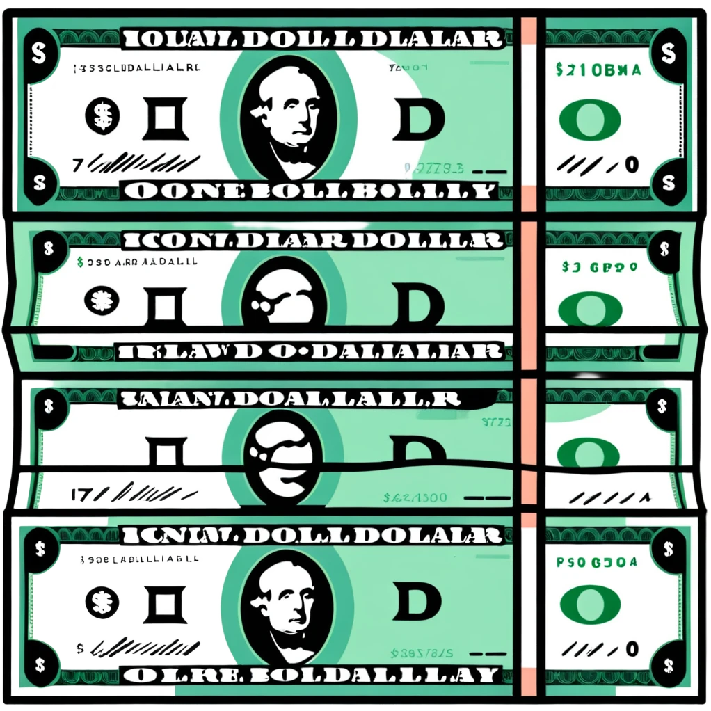three dollar bills emoji