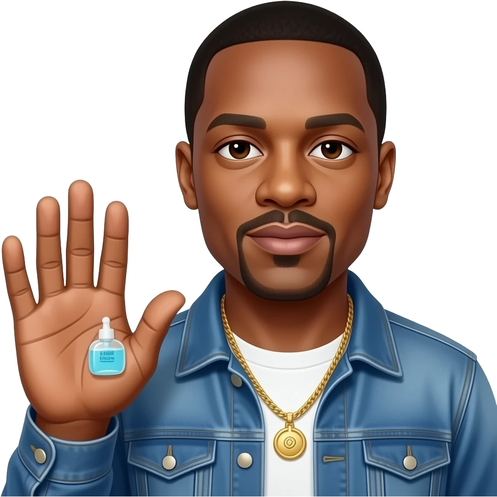 P diddy with baby oil and his hand emoji