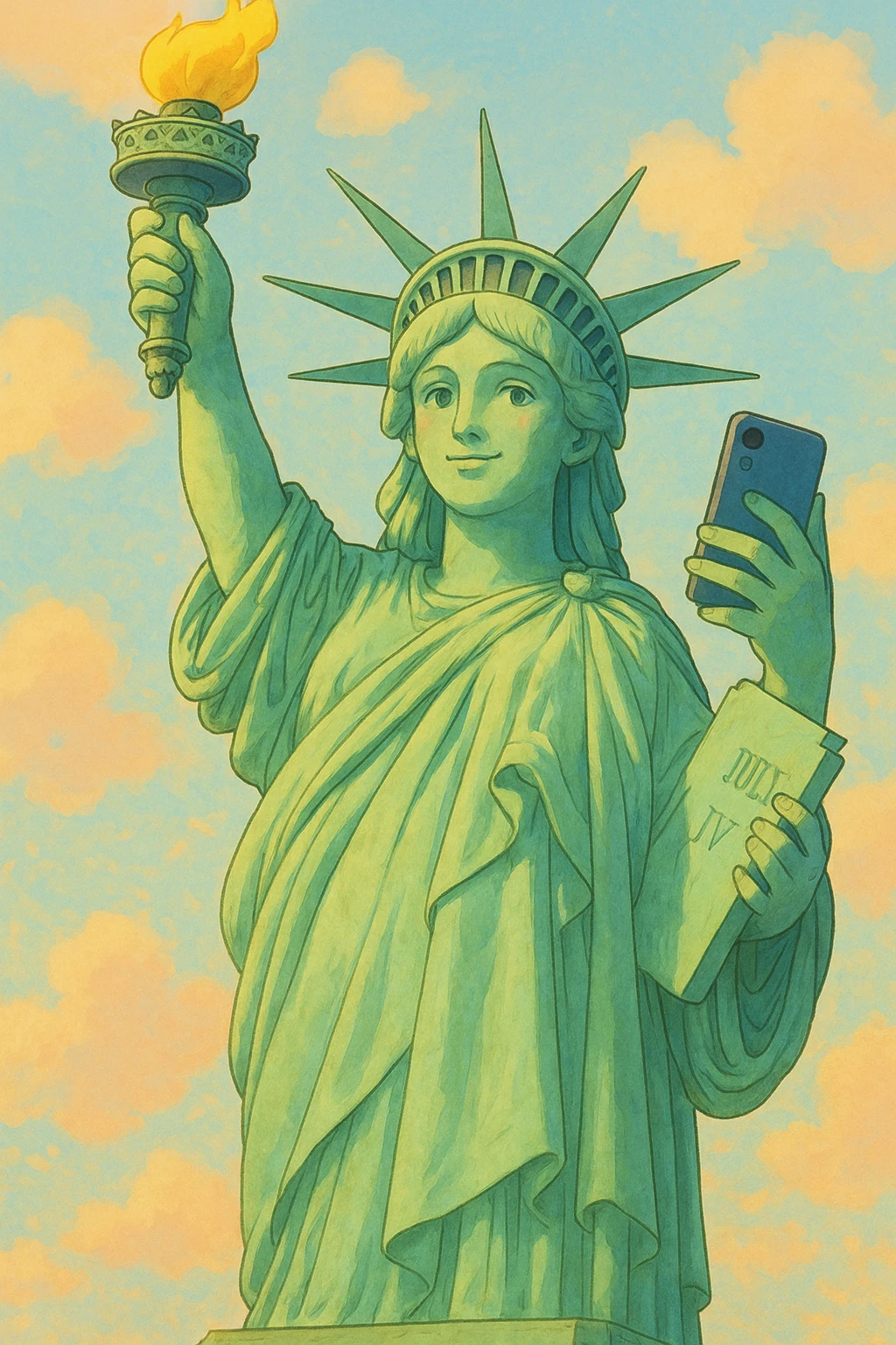takes a selfie emoji