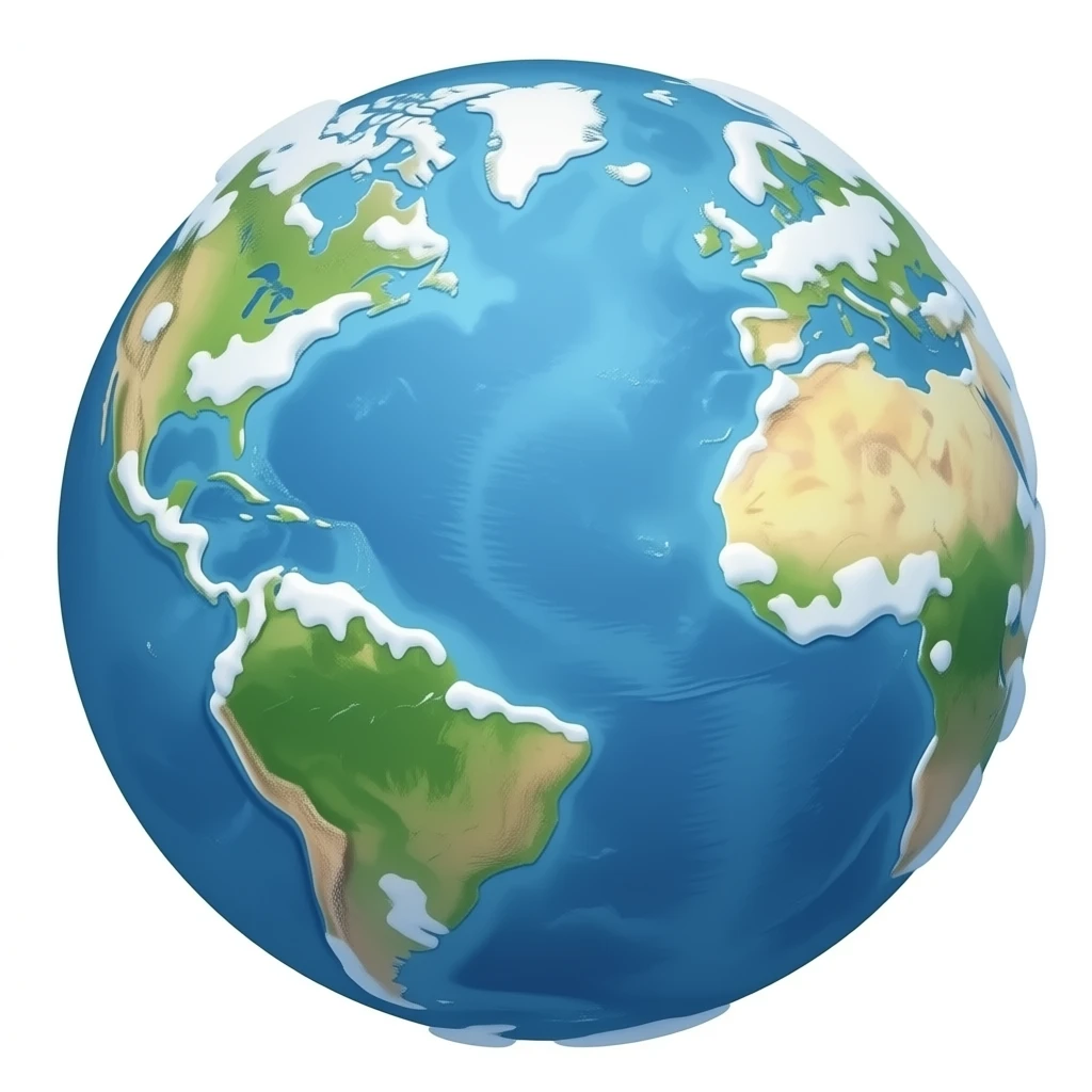 Flat earth with ice wall edge emoji