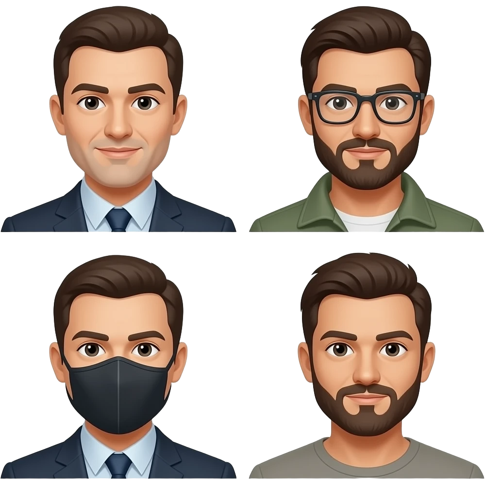 4 masked men emoji