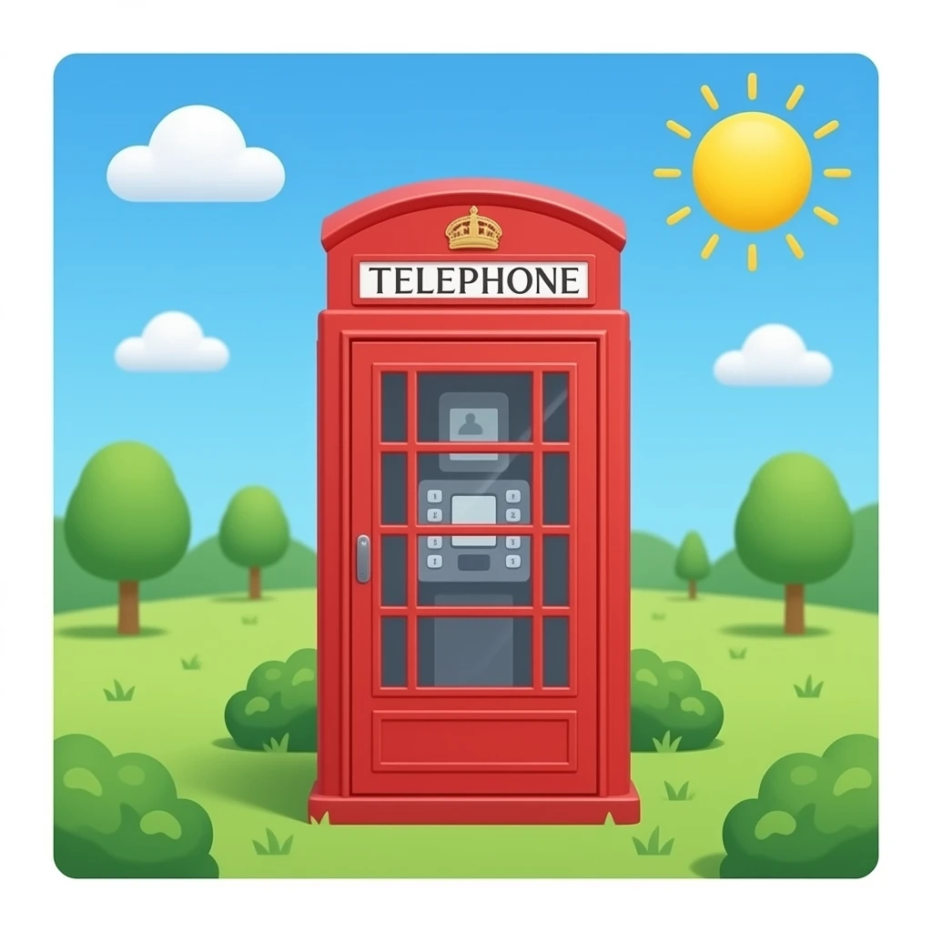 Telephone booth no background emoji