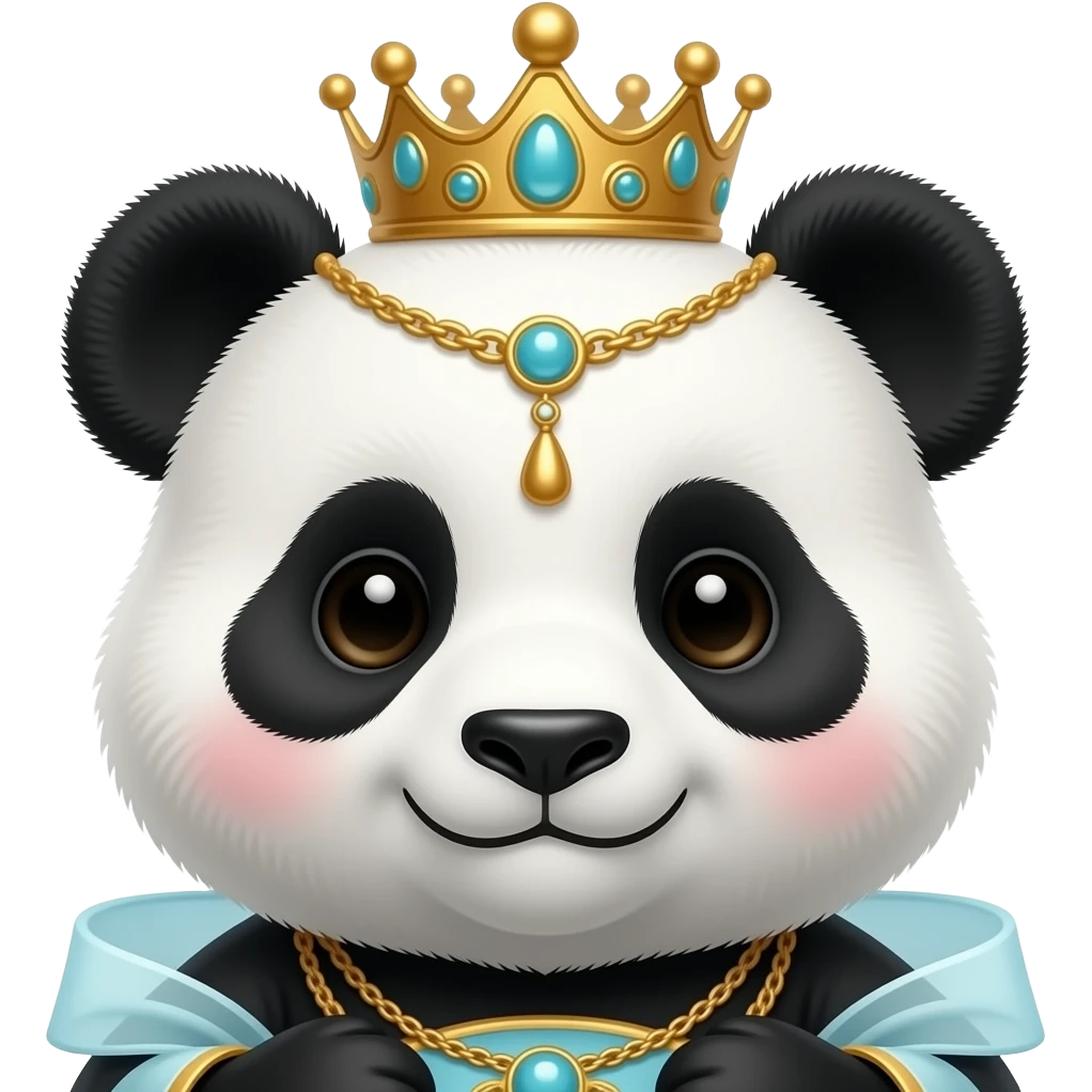 Chinese Princess with baby panda closeup emoji