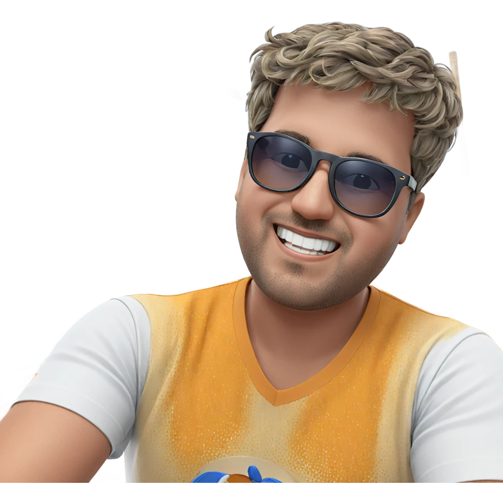 smiling boy in sunglasses emoji