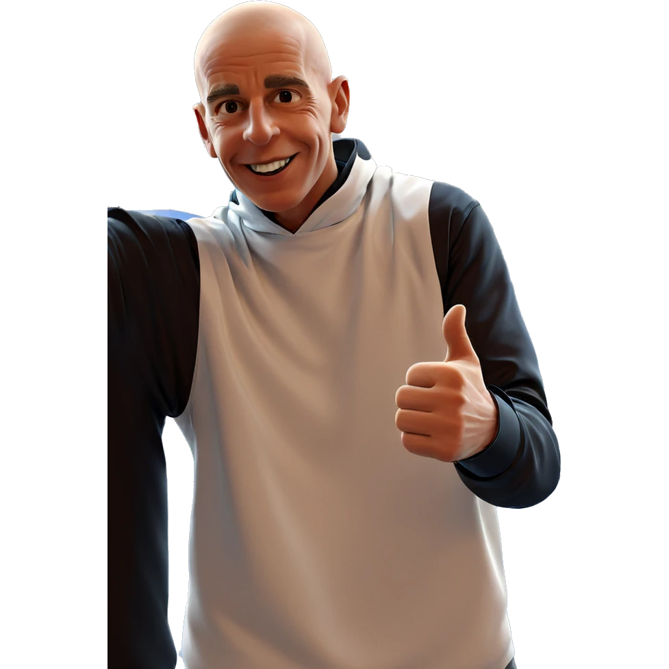 bald boy giving thumbs up emoji