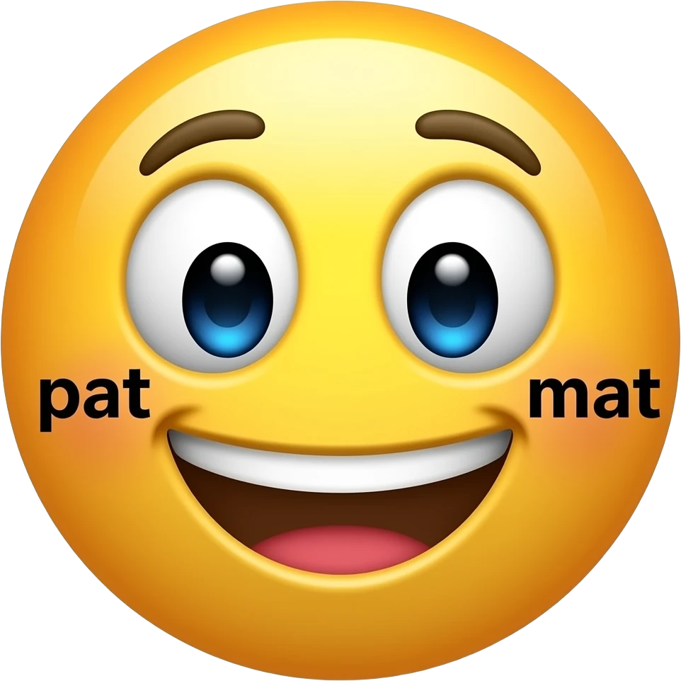 patmat 패트와 매트 패트. 카툰 이모티콘 emoji