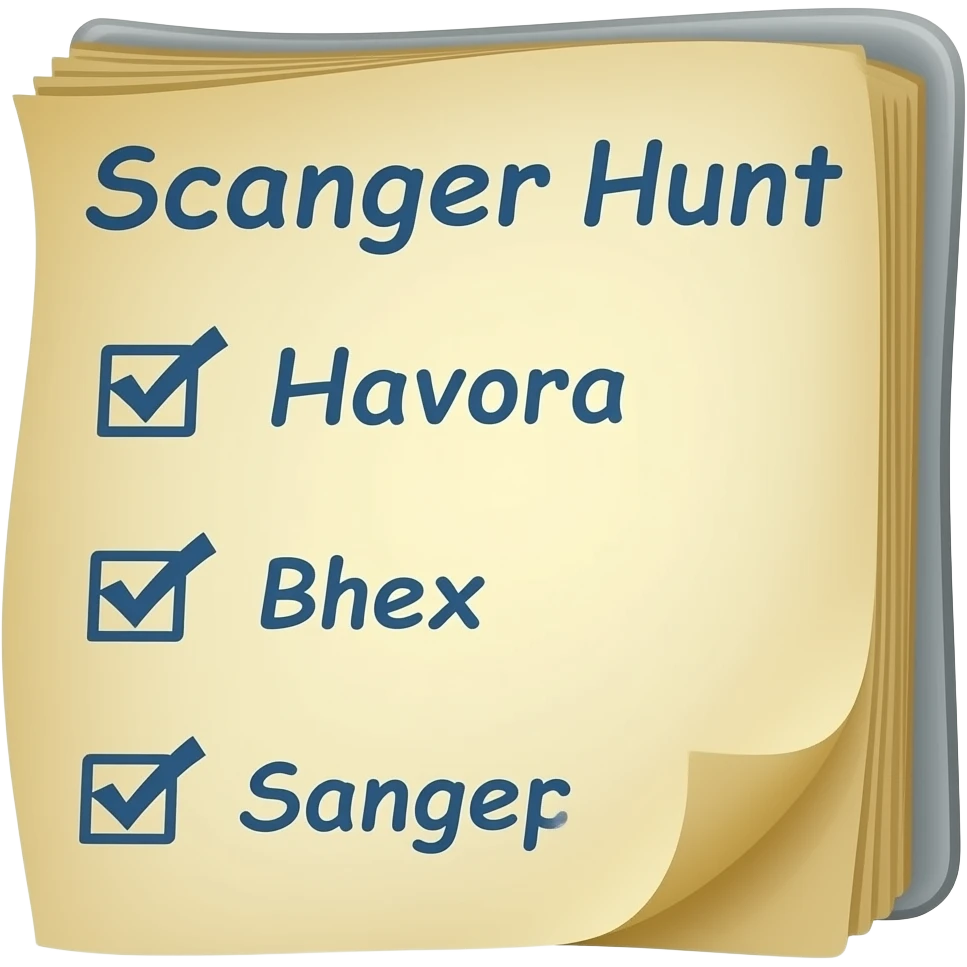 scavenger hunt list emoji