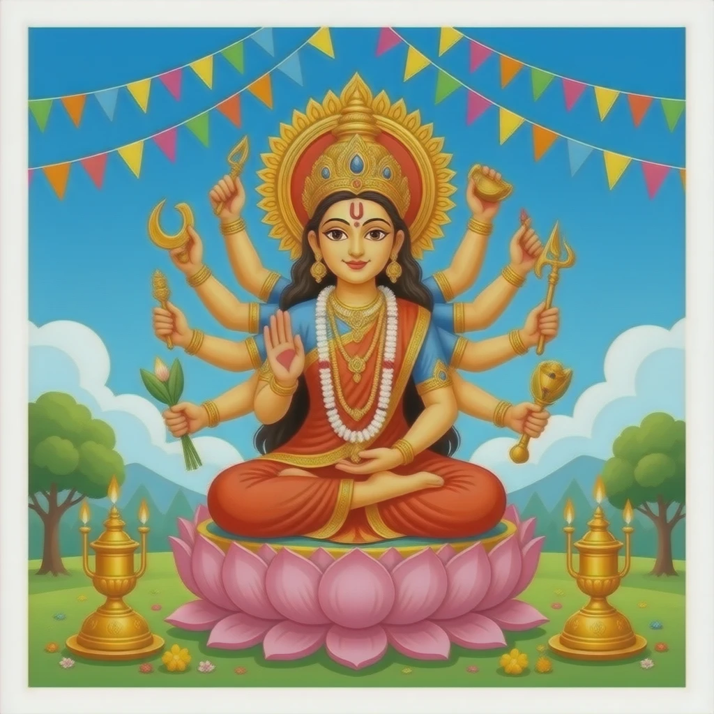 Durga devi bengali pujo emoji