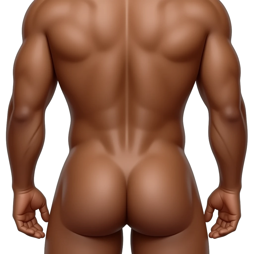 Fit Lightskin black male crip gang banger with a bubble butt naked emoji