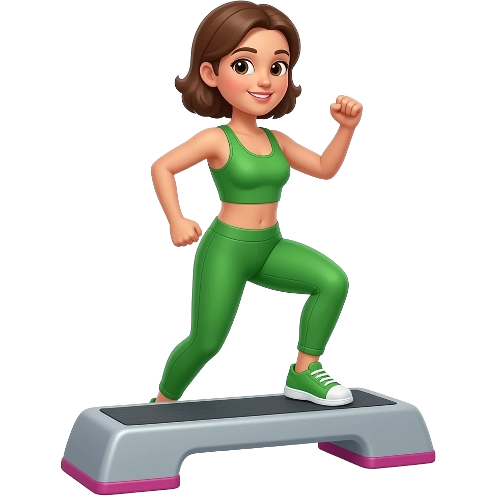 step aerobics green emoji