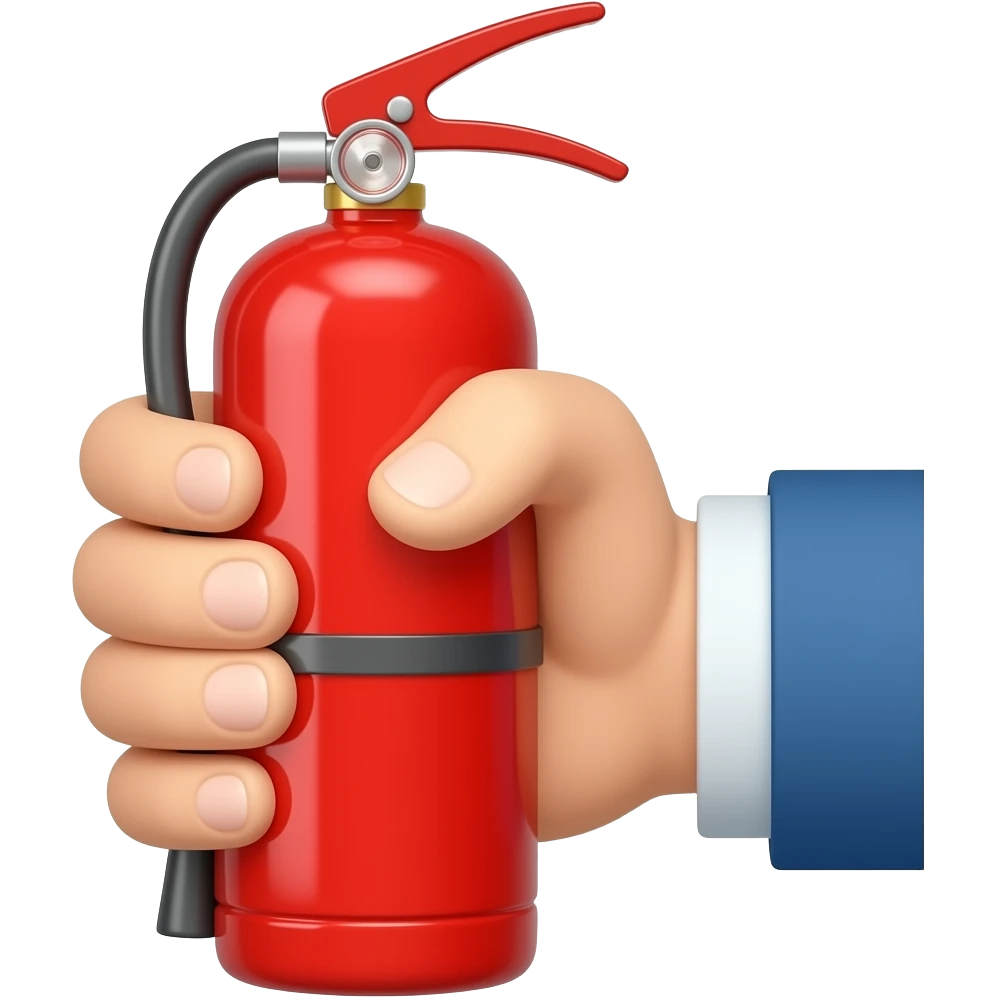 소화기 잡는 손 emoji