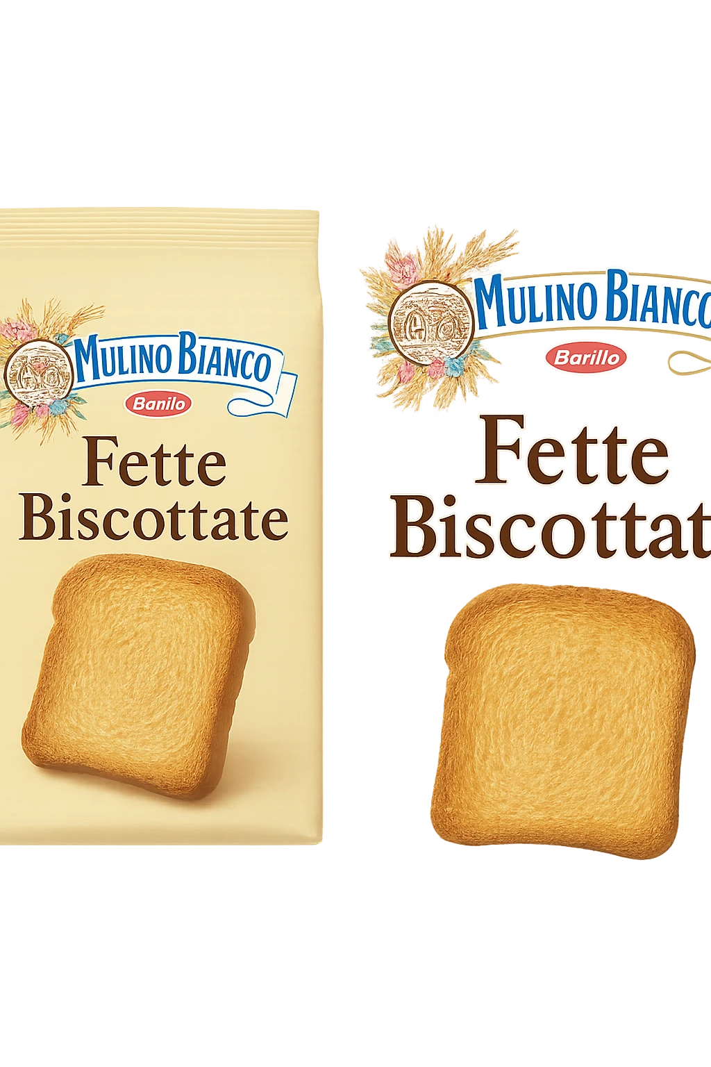 Fette Biscottate Mulino Bianco viste sfuse in italiano emoji