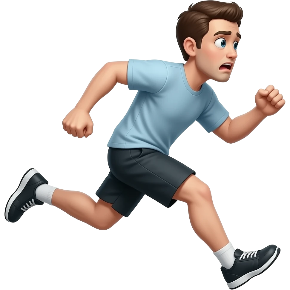 Running from something in a nightmare emoji