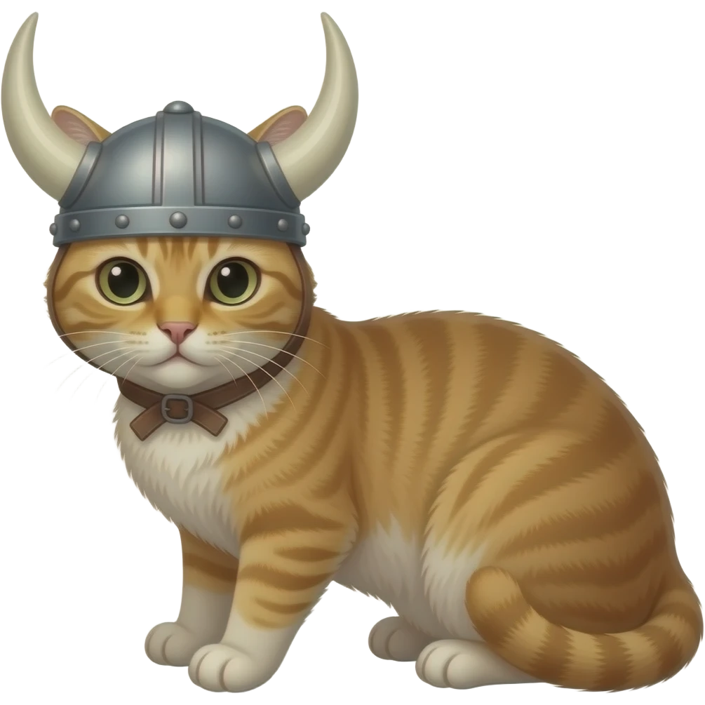 cat in a Viking helmet  Gjermundbu emoji