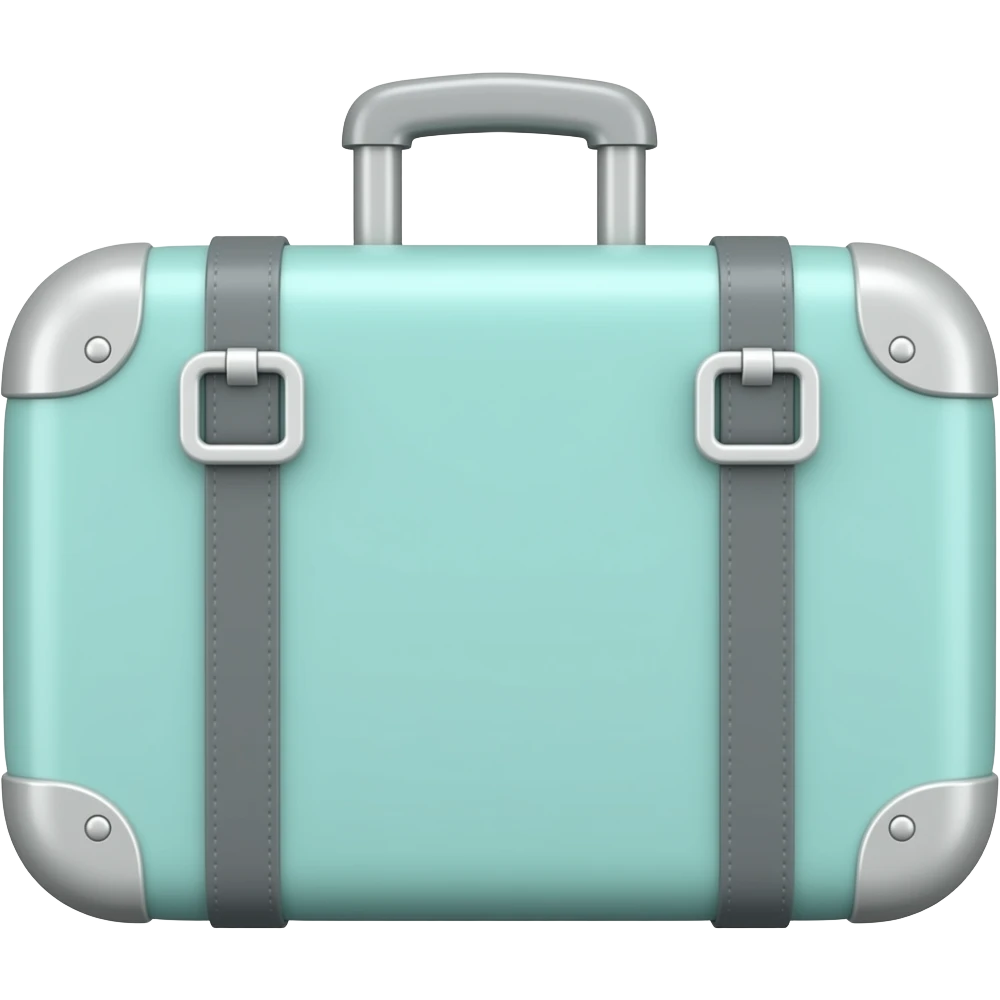 a ligth blue-green suitcase emoji