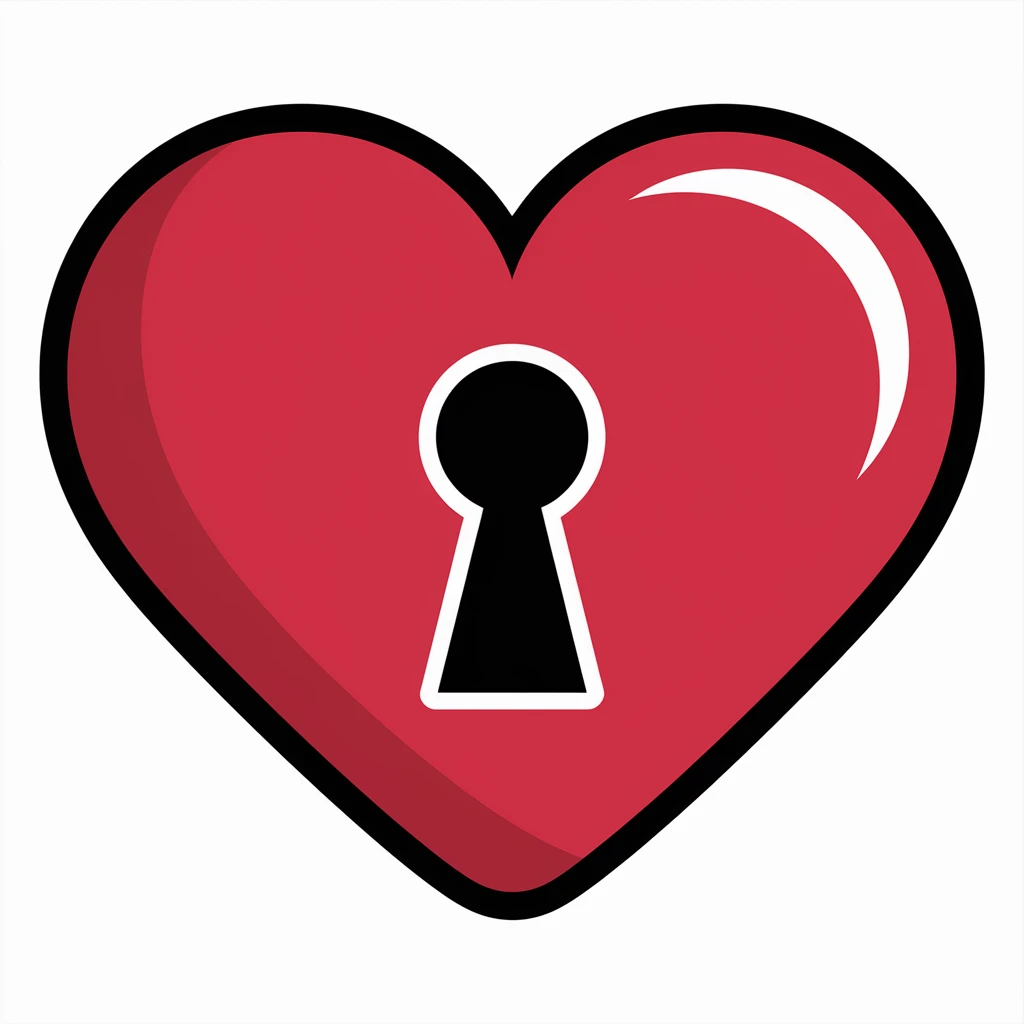 heart with a keyhole emoji