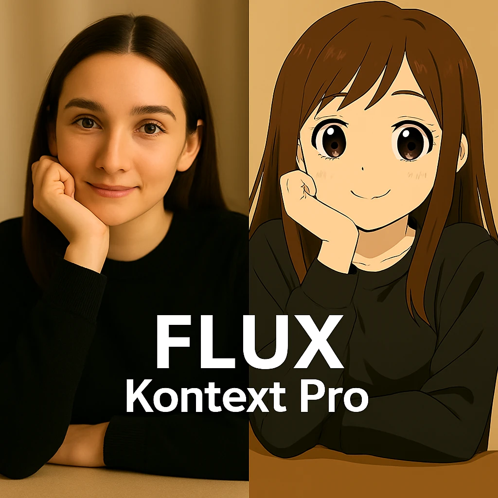 same similar image but chnage the text to "Flux Kontext Max" emoji