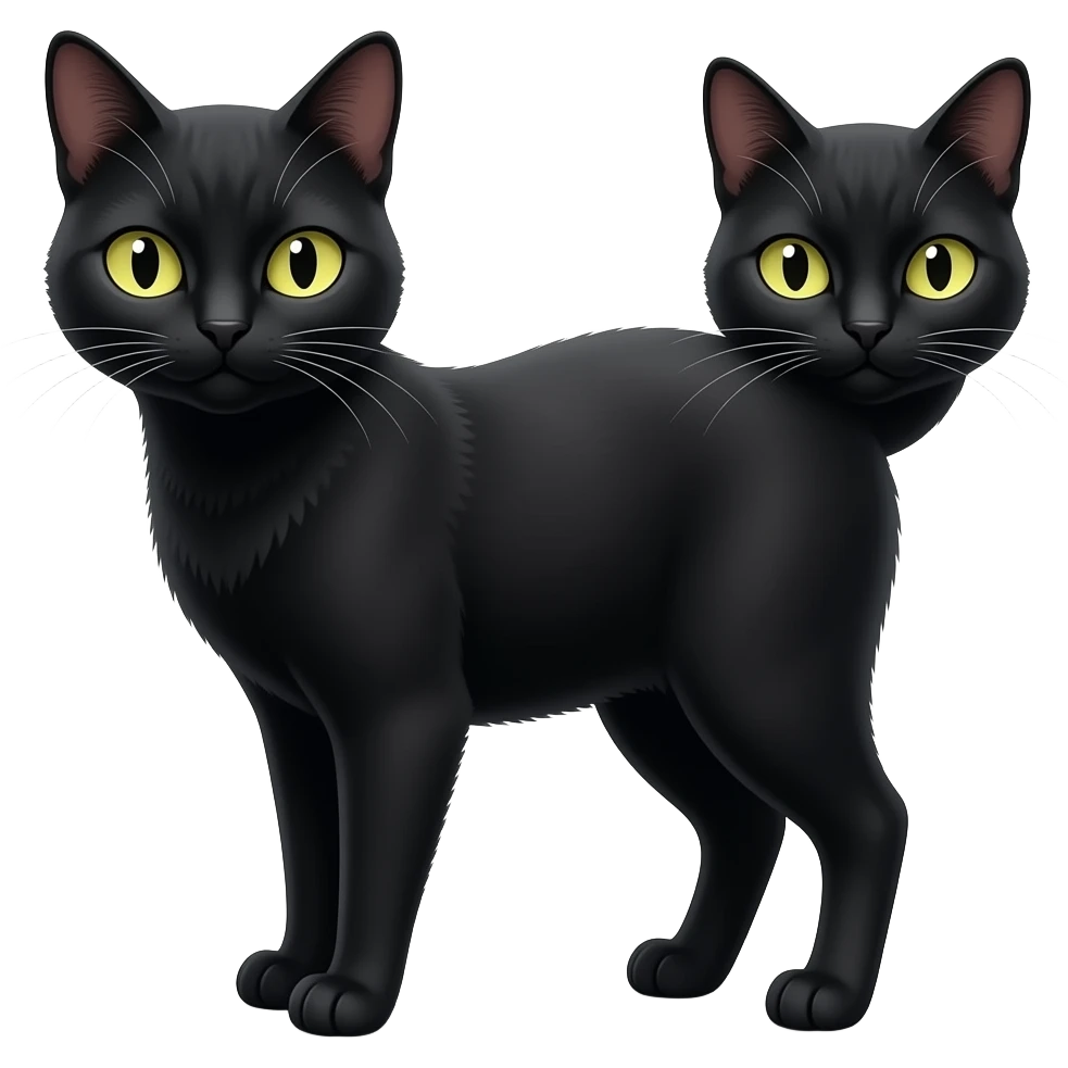 Black cat lookin back seductive emoji