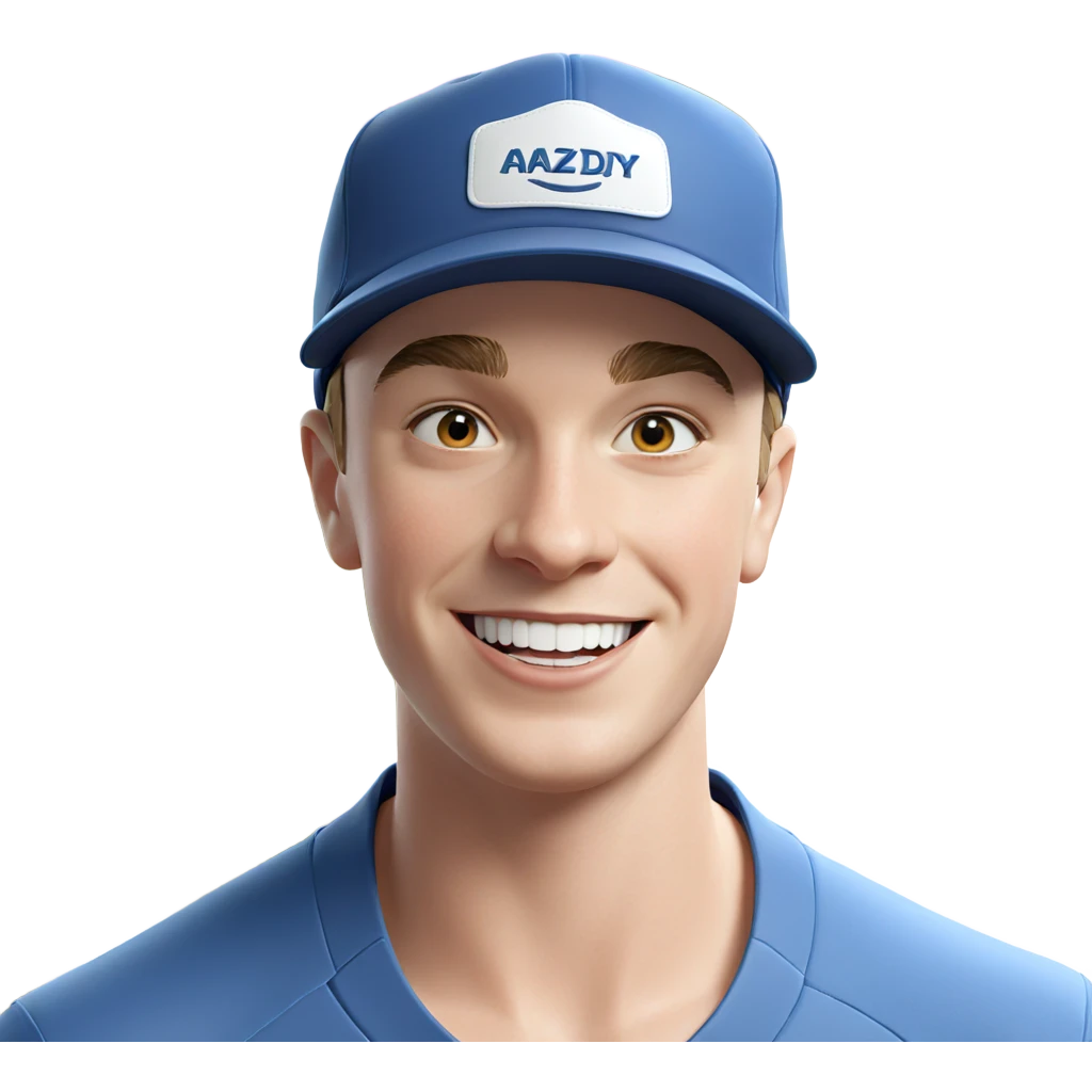 smiling boy in baseball cap emoji