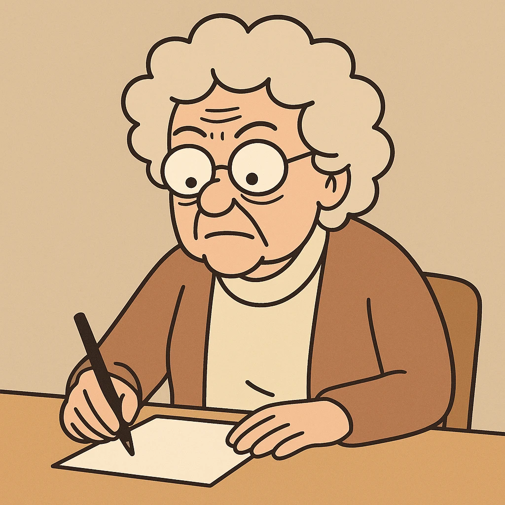 Staffan Hallerstam action Meta Velander paper a pen emoji