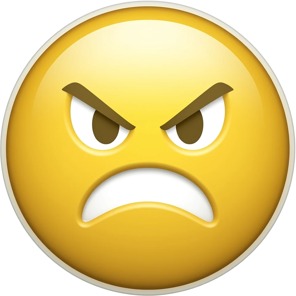 yellow button with pure anger emoji