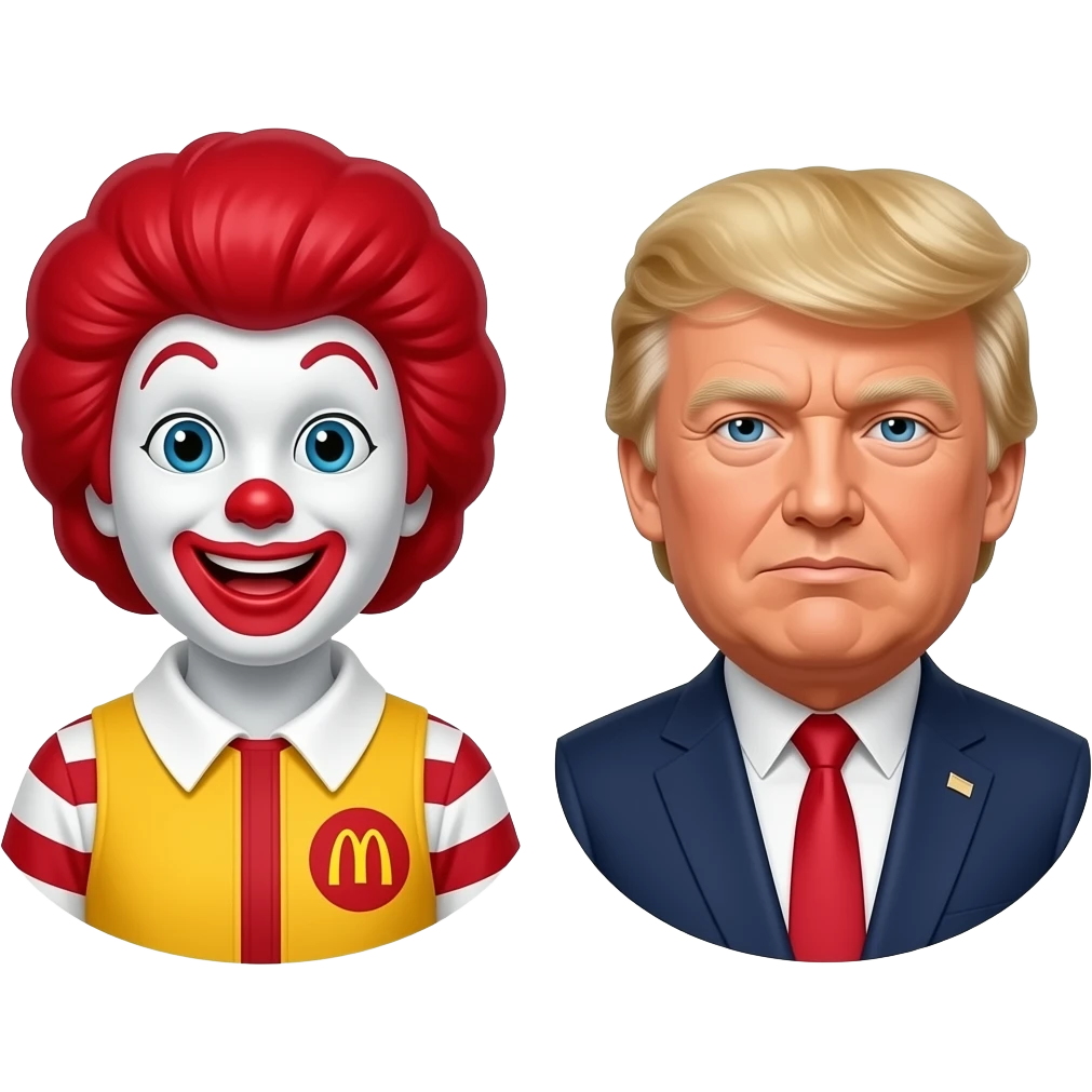 ronald mcdonald trump emoji