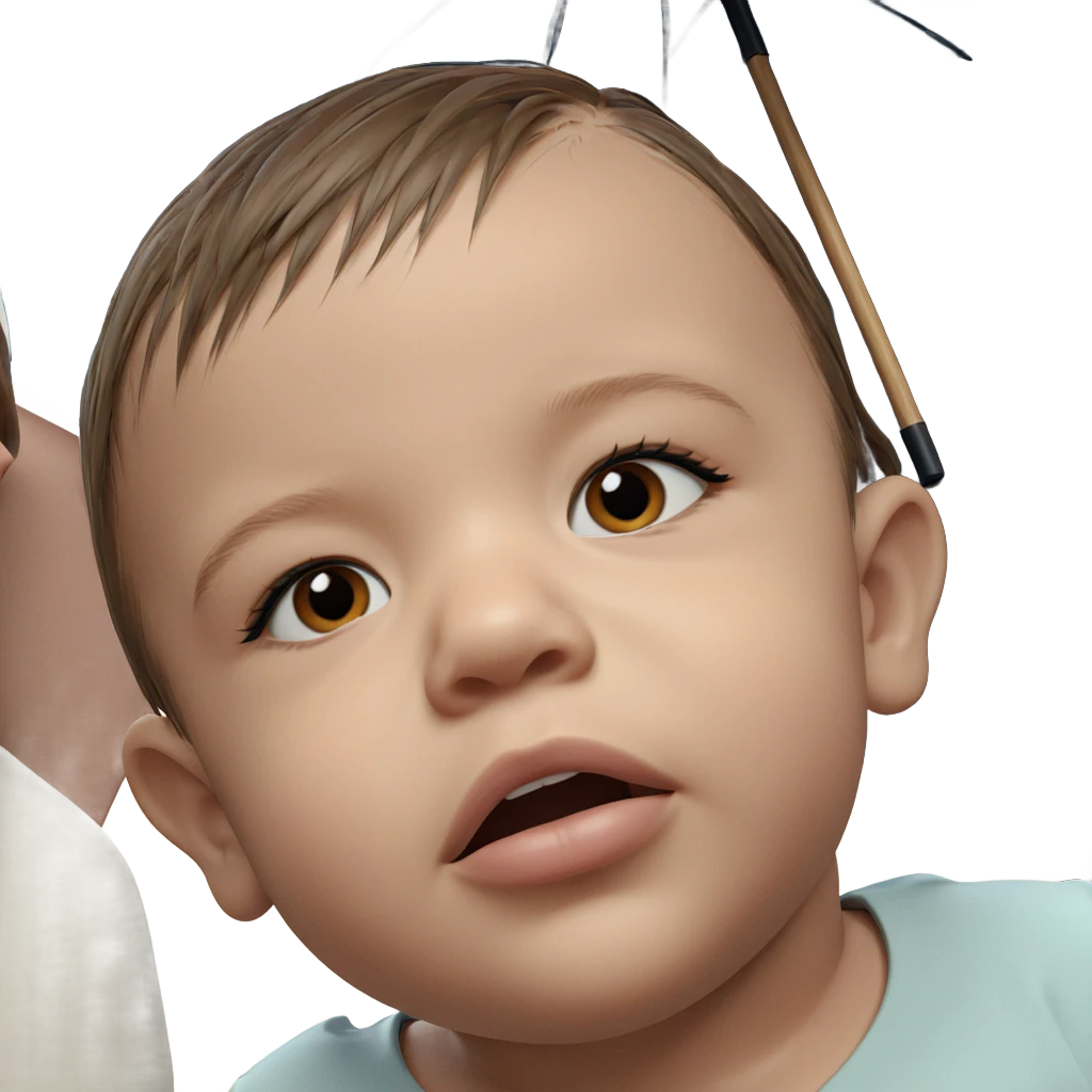 brown haired girl with umbrella emoji